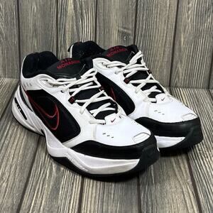 Nike Air Monarch IV Men Athletic Shoe Sneaker Leather 12‎ White Black 415445-101